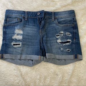 NWOT MIDI Ripped Shorts